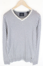 SCOTCH & SODA Ams Couture Men Sweatshirt M Grey Cotton Patterned Long Sleeved