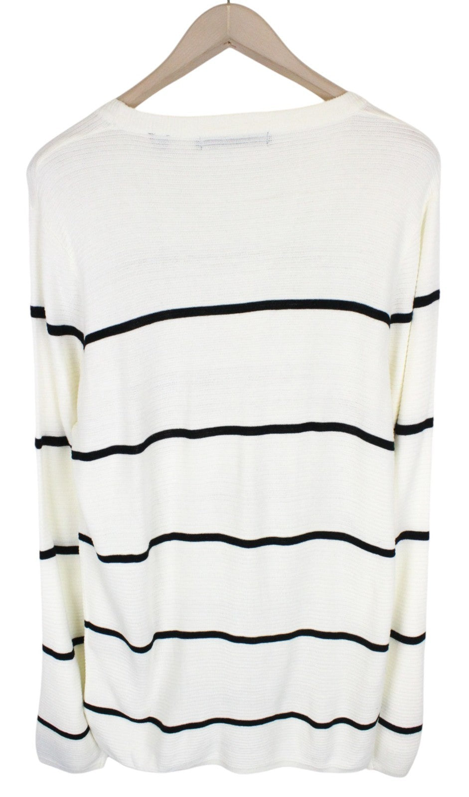 SCOTCH & SODA Ams Couture Men Sweatshirt L Off-White Striped Long Sleeved