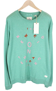SCOTCH & SODA Ams Couture Men Sweatshirt 2XL Green Cotton Long Sleeve Pull On