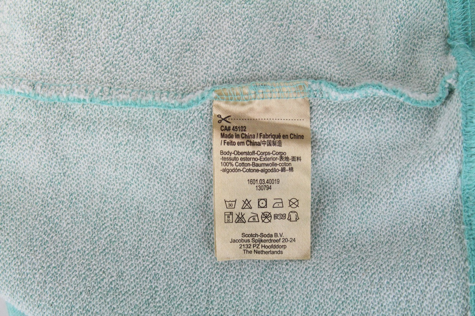 SCOTCH & SODA Ams Couture Men Sweatshirt 2XL Green Cotton Long Sleeve Pull On