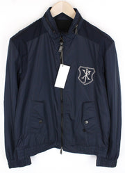 RICHMOND  Men Jacket 48 Navy Lightweight Long Sleeved Logo Zipped Casual