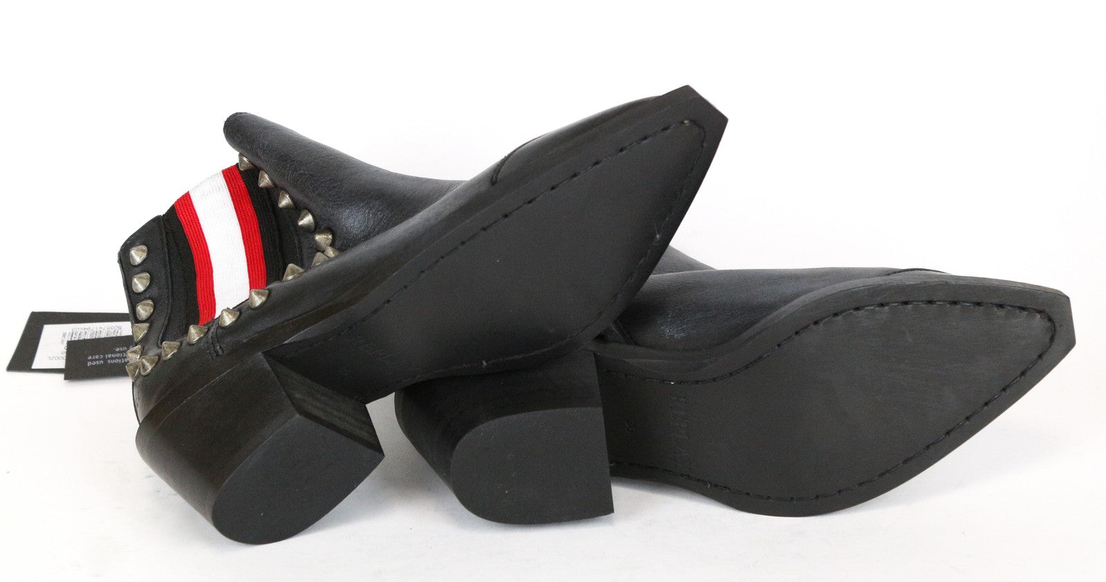 REPLAY Women Shoes EU36 Black Studded Pointed Detailed Ankle Heels Boots RRP230