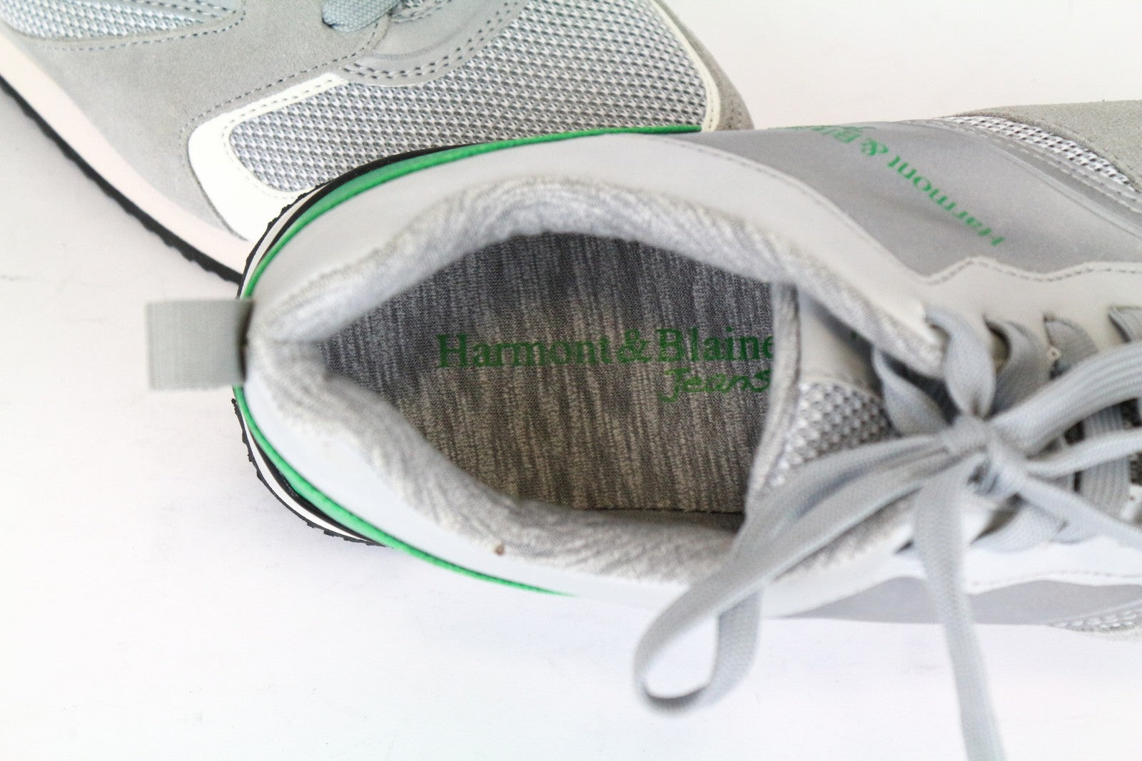 HARMONT & BLAINE Men Trainers EU42 Grey Green Reflective Low Unisex Sneakers