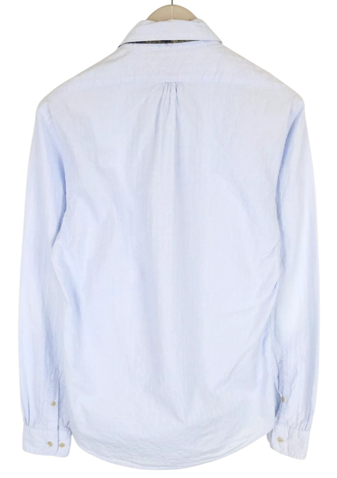 SCOTCH & SODA Ams Couture Men Shirt ~L Blue Long Sleeved Bowtie Button-Up