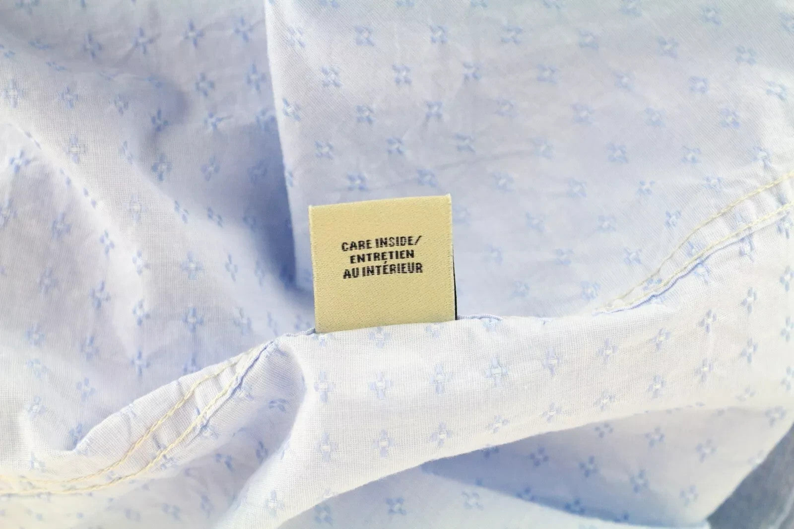 SCOTCH & SODA Ams Couture Men Shirt ~L Blue Long Sleeved Bowtie Button-Up
