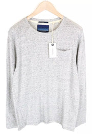 SCOTCH & SODA Ams Blauw Men Sweatshirt L Grey Cotton Blend Pocketed Long Sleeve