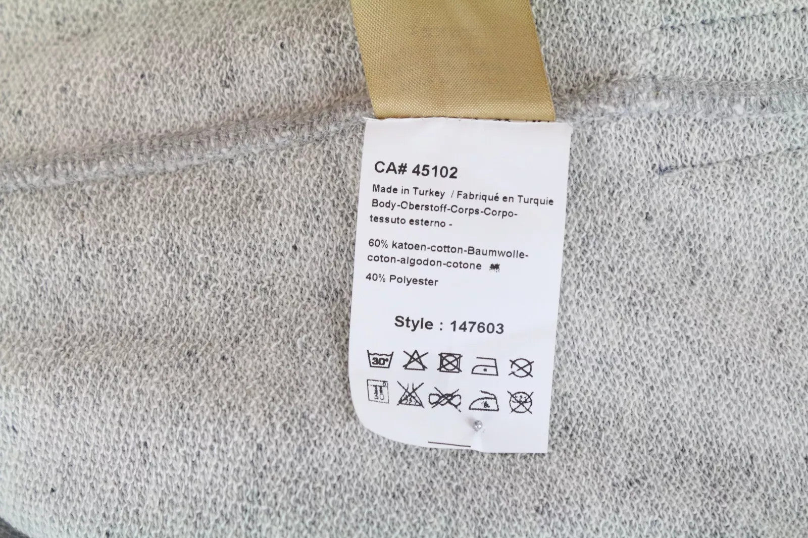SCOTCH & SODA Ams Blauw Men Sweatshirt L Grey Cotton Blend Pocketed Long Sleeve