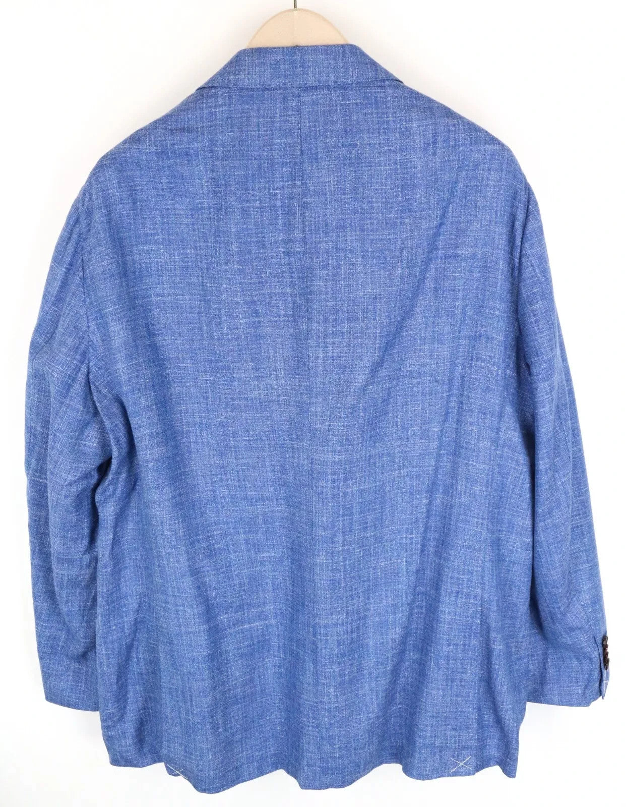 SUITSUPPLY Havana Men Blazer UK50S Blue Wool Silk Linen Classic Single-Breasted