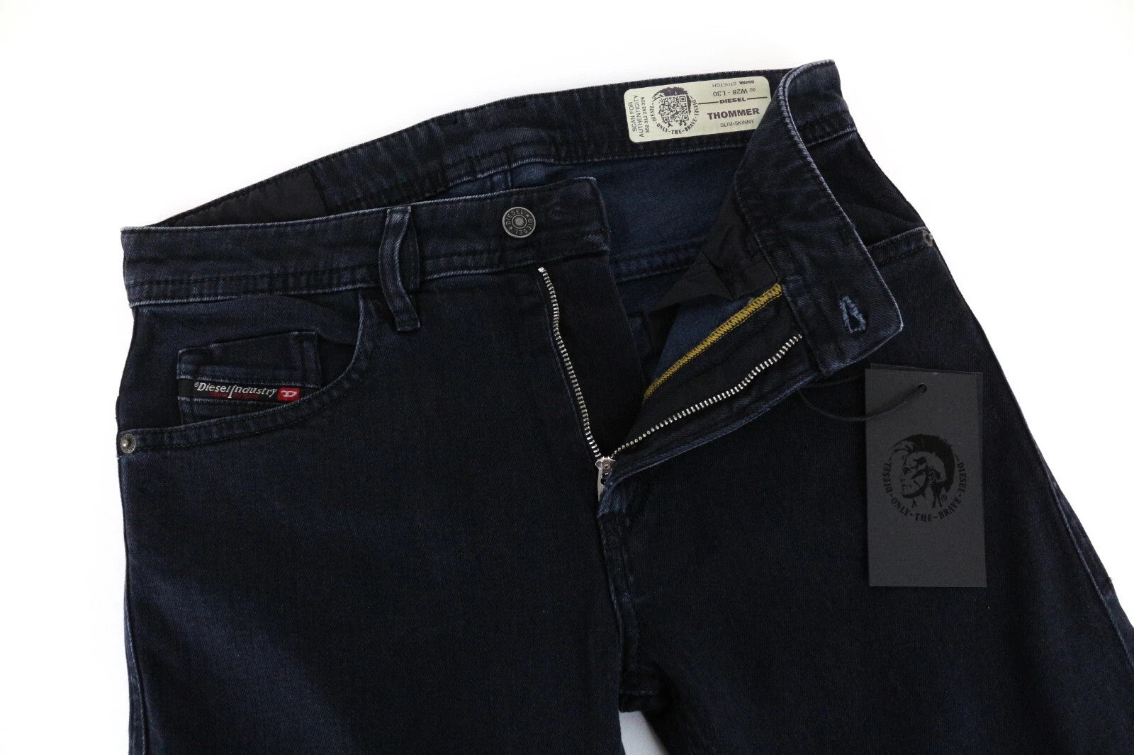 DIESEL Thommer 084NK Men Jeans W28/L30 Slim Skinny Cotton Stretch Navy 5-Pocket