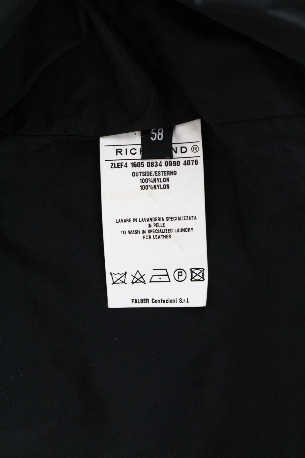 RICHMOND  Men Jacket 58 Black Lightweight Long Sleeved Logo Zipped Casual