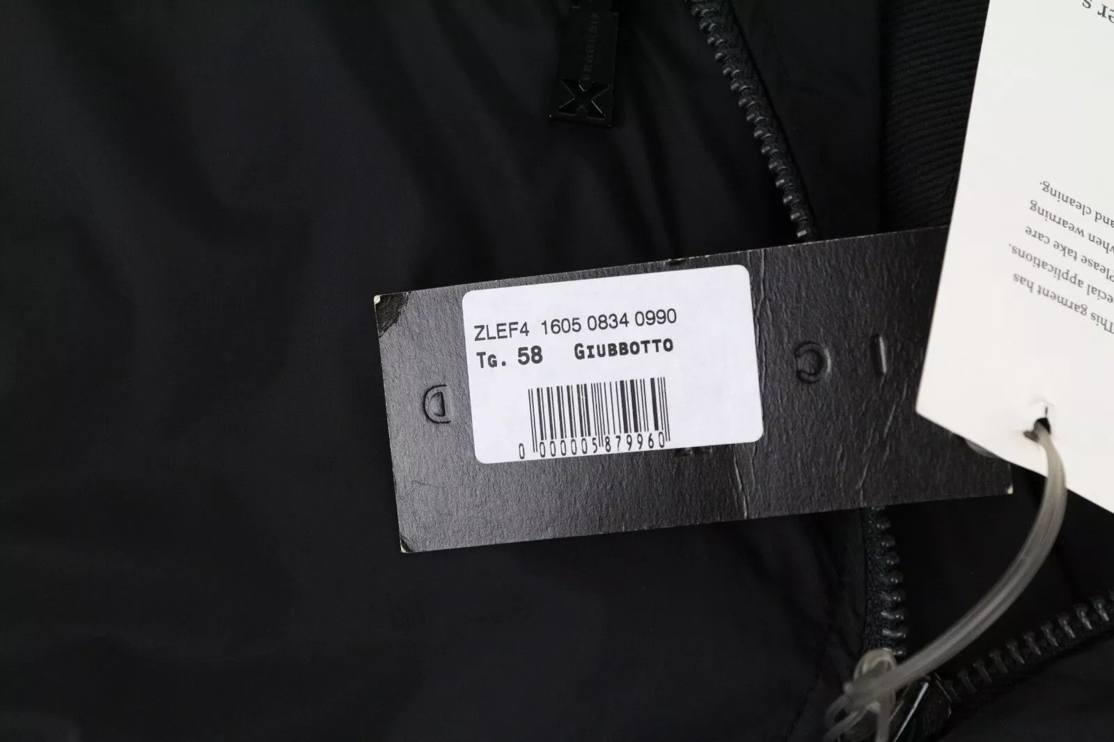 RICHMOND  Men Jacket 58 Black Lightweight Long Sleeved Logo Zipped Casual