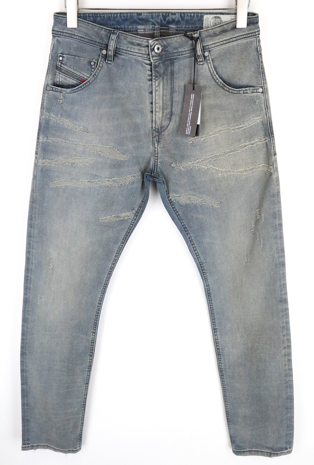 DIESEL Krayver R4TL8 Men Jeans W28/L32 Slim Carrot Greyish Blue Cotton Stretch