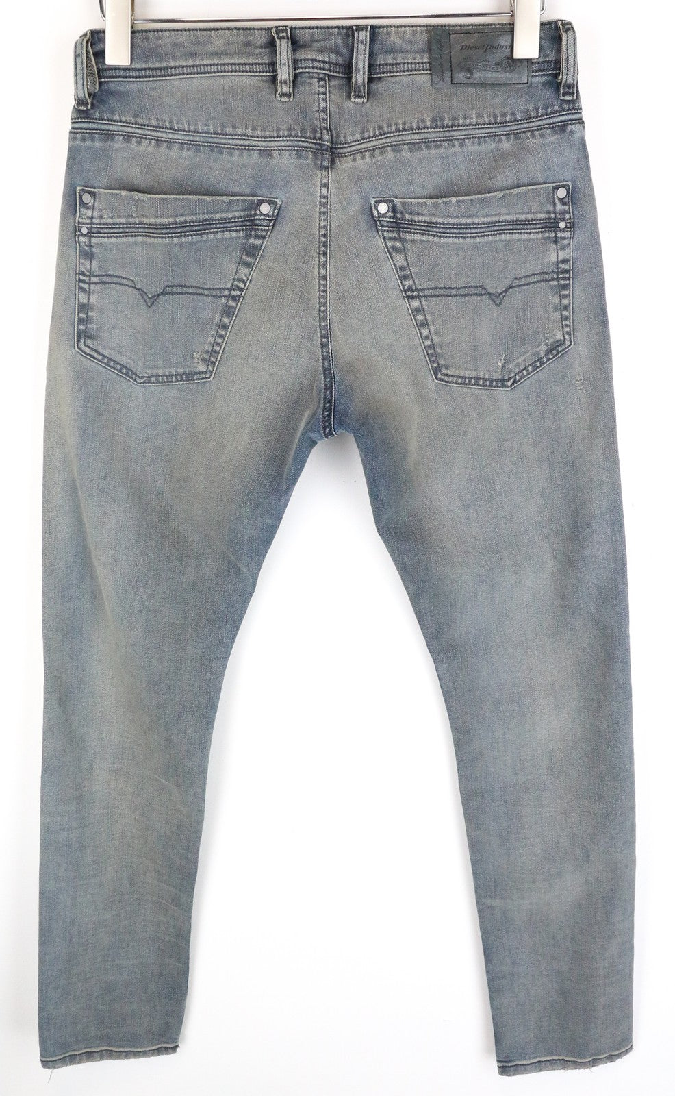 DIESEL Krayver R4TL8 Men Jeans W28/L32 Slim Carrot Greyish Blue Cotton Stretch