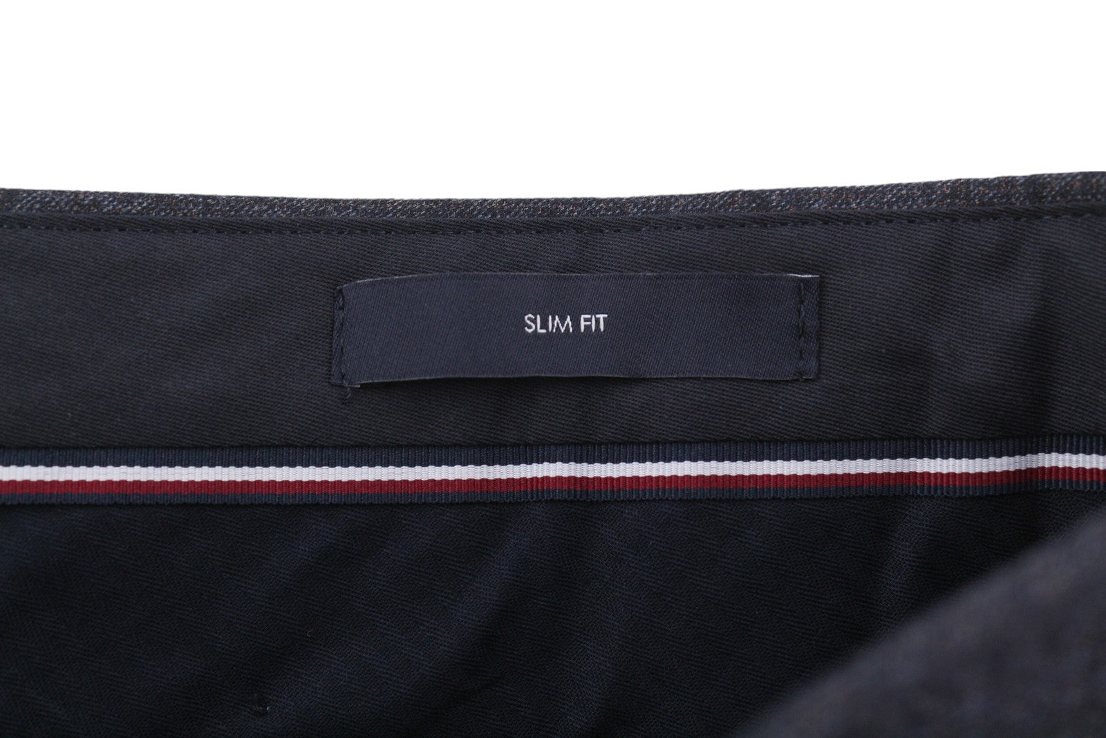 TOMMY HILFIGER x Lardini Men Trousers W31 Blue Slim Fit Textured Wool RRP179