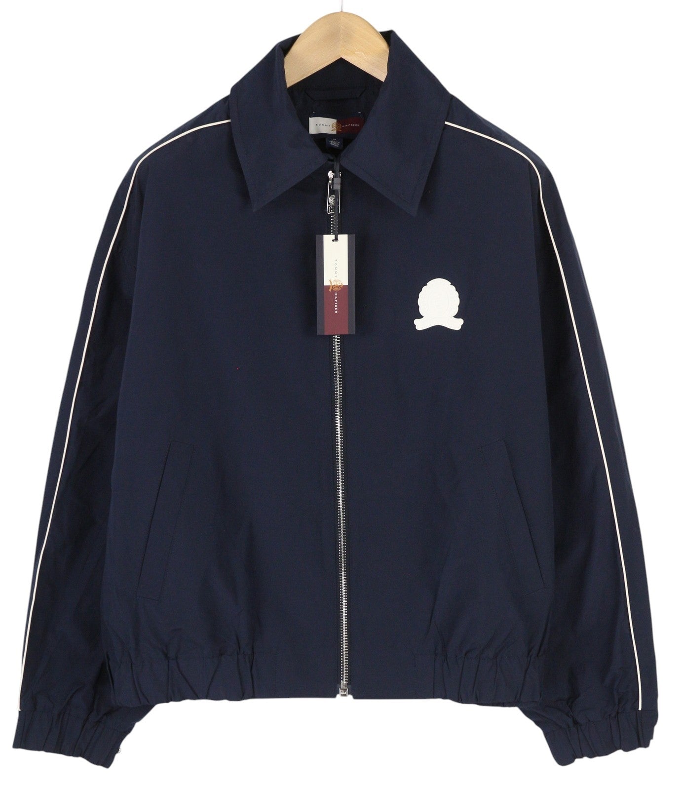 TOMMY HILFIGER Thc Cc Sporty Ivy Men Jacket M Blue Oversized Polo Lightweight