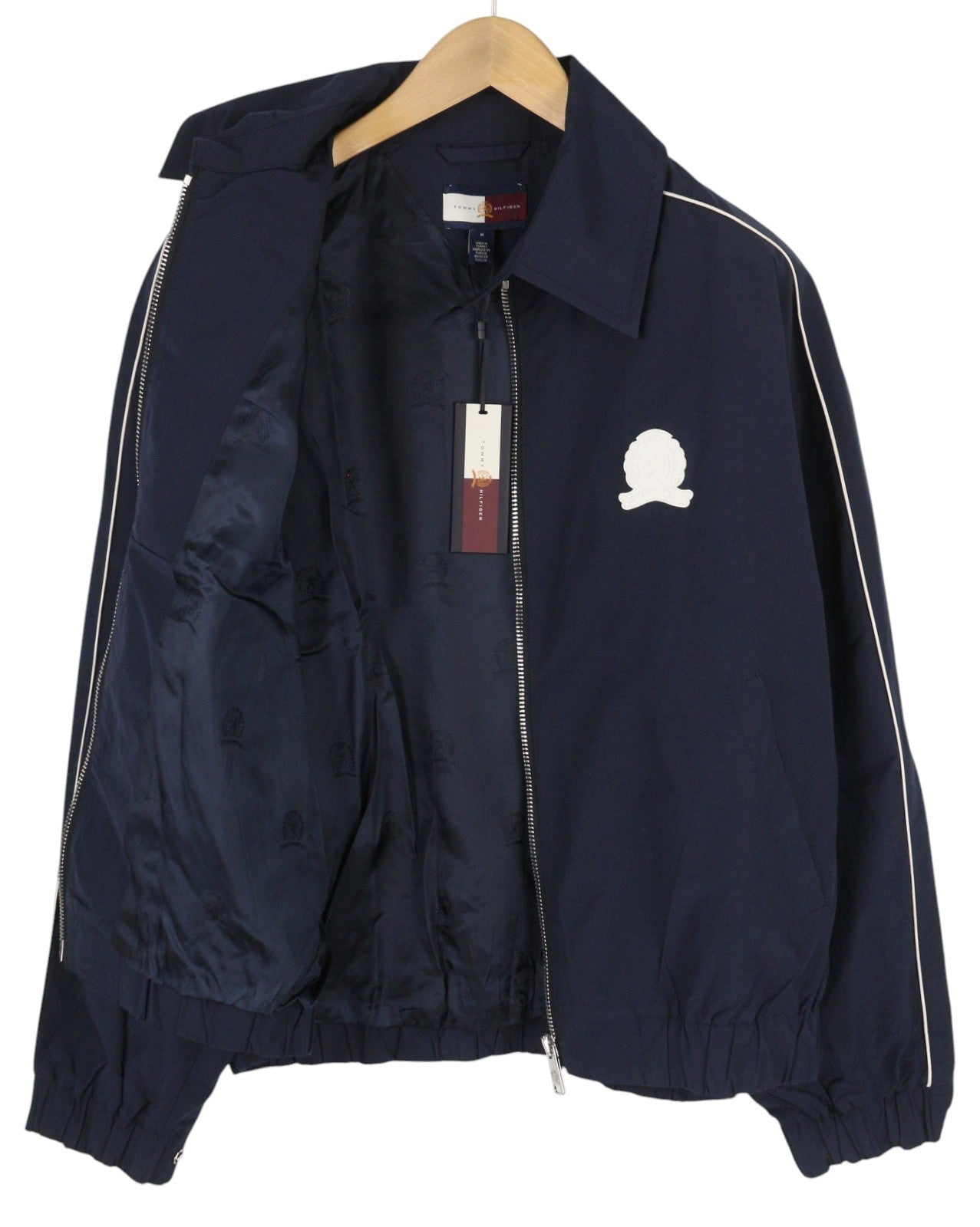 TOMMY HILFIGER Thc Cc Sporty Ivy Men Jacket M Blue Oversized Polo Lightweight