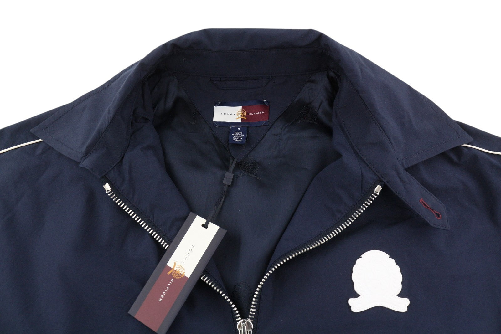 TOMMY HILFIGER Thc Cc Sporty Ivy Men Jacket M Blue Oversized Polo Lightweight