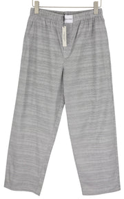 CALVIN KLEIN Men Trousers M White Striped Elastic Waist Regular Fit Sleepwear