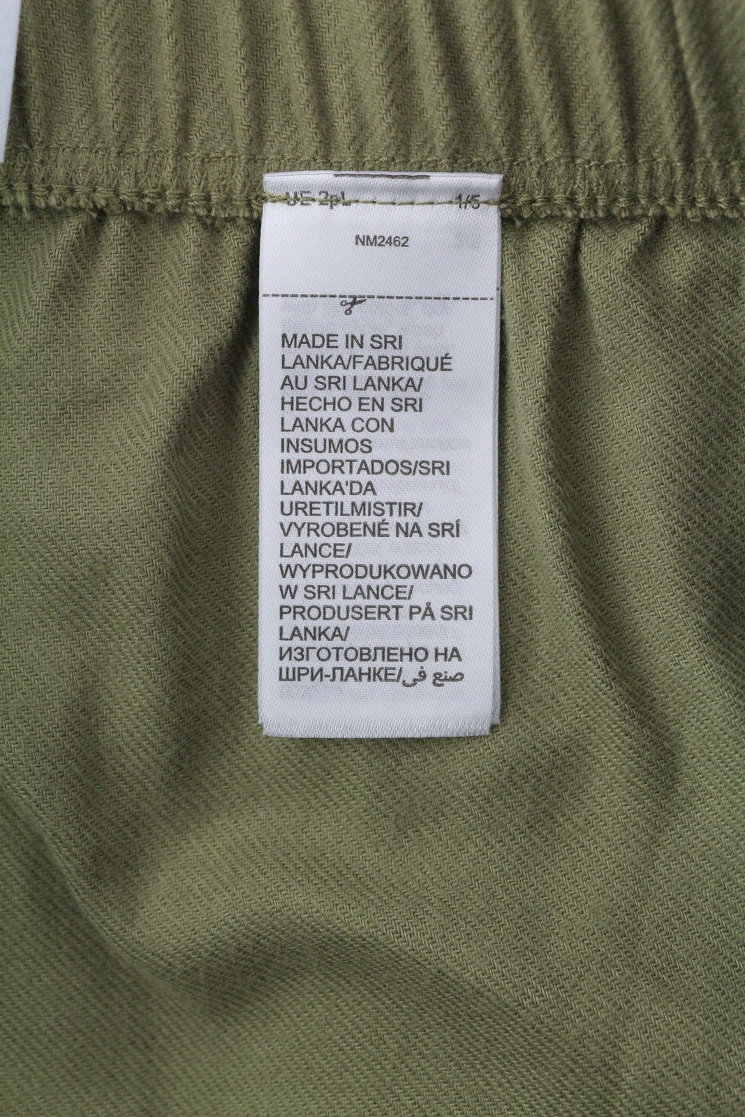 CALVIN KLEIN Men Trousers M Green Pure Flannel Regular Elastic Waist Sleepwear