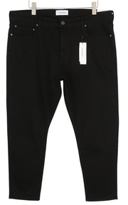 CALVIN KLEIN Tapered Rinse Black Jeans W38/L32 Stretch Zip Fly Pockets Denim