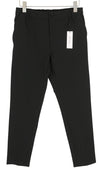 CALVIN KLEIN Crinkle Tech Stretch Men Trousers S Black Slim Fit Elastic Waist