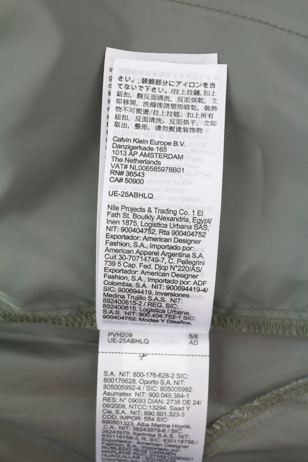 CALVIN KLEIN Men Trousers L Grey Elastic Waist Shiny Look Thin Track Zip Cargo