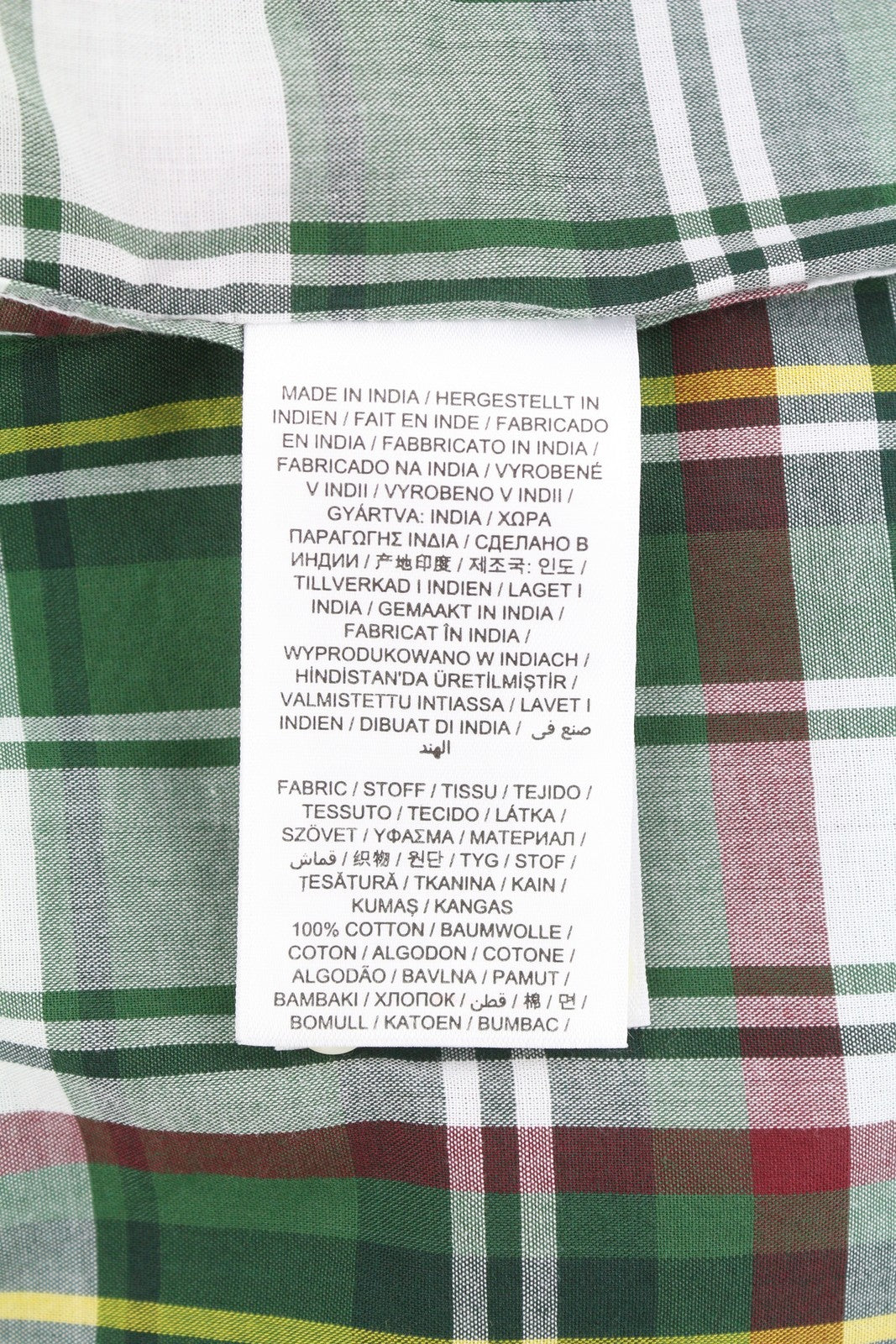 GANT Reg Ut Washed Check Men Shirt S Eden Green Button-Down Logo Casual