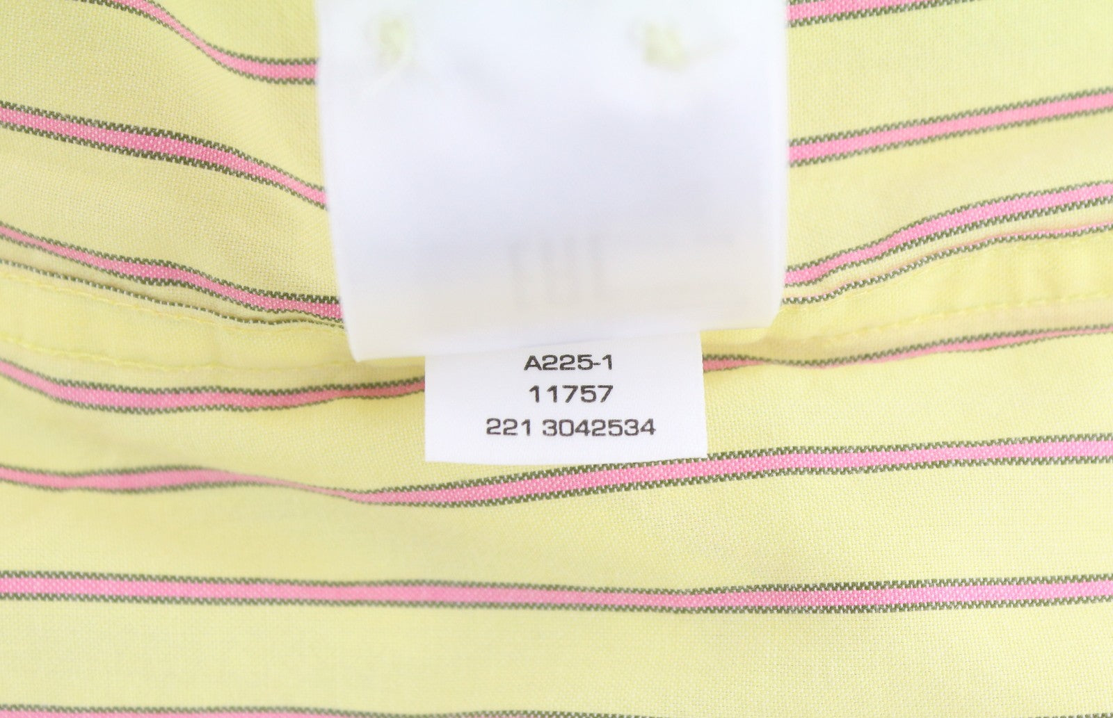 GANT Rel Oxford Stripe Men Shirt S Lemon Button-Down Neck Pocket Casual