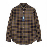 GANT Reg Brushed Oxf Check Men Shirt M Royal Port Red Button-Down Flannel