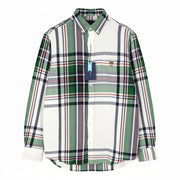 GANT Reg Flannel Banner Shield Men Shirt M Eggshell Button-Down Pocket