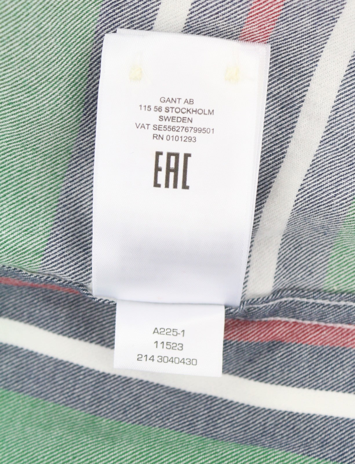 GANT Reg Flannel Banner Shield Men Shirt M Eggshell Button-Down Pocket