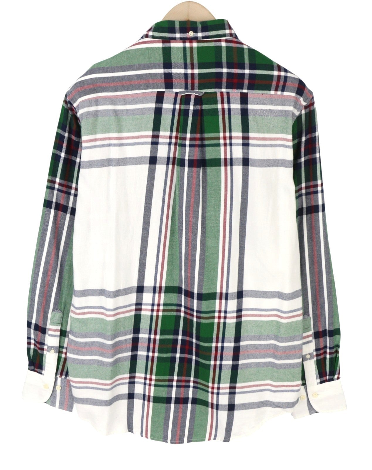 GANT Reg Flannel Banner Shield Men Shirt M Eggshell Button-Down Pocket