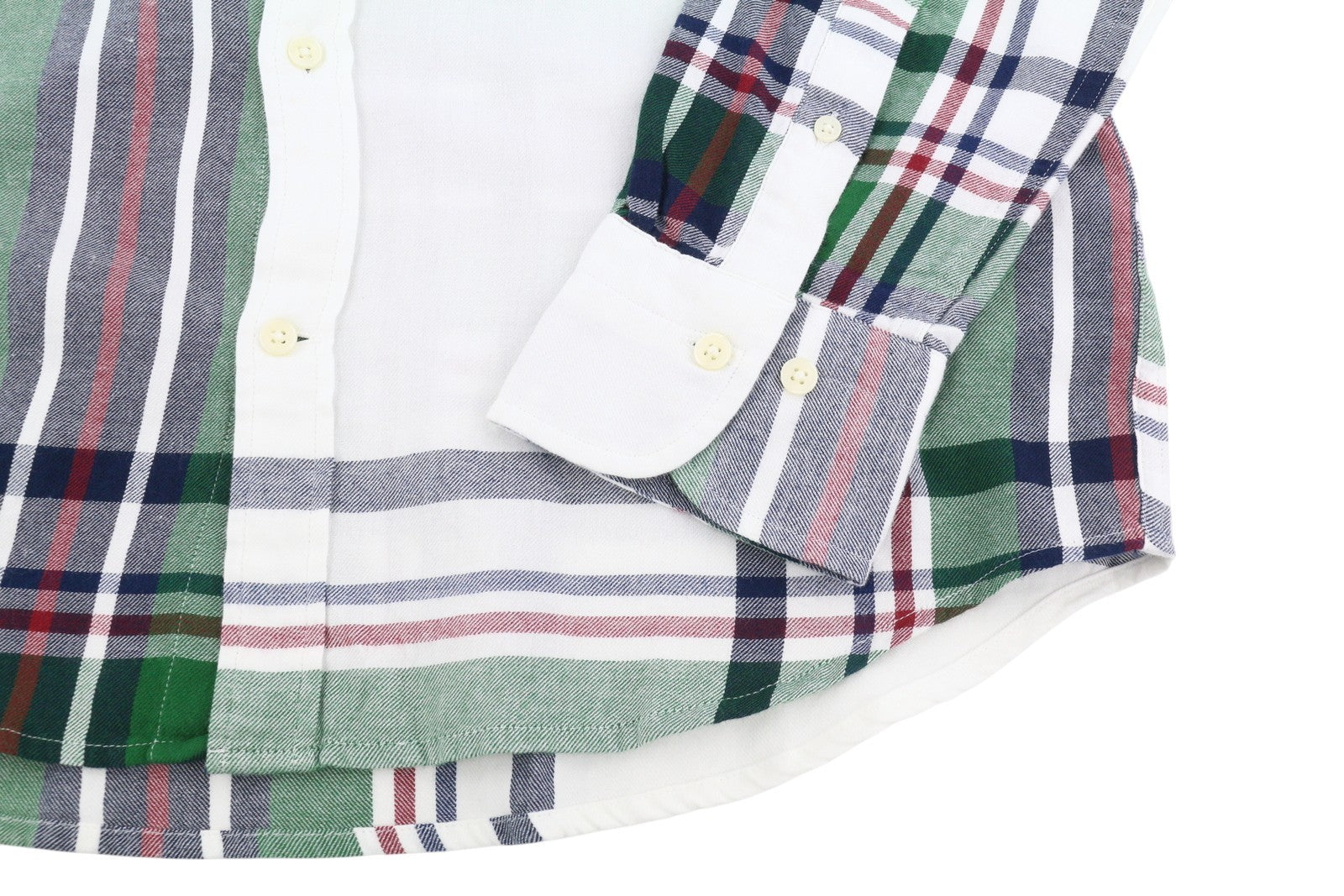 GANT Reg Flannel Banner Shield Men Shirt M Eggshell Button-Down Pocket