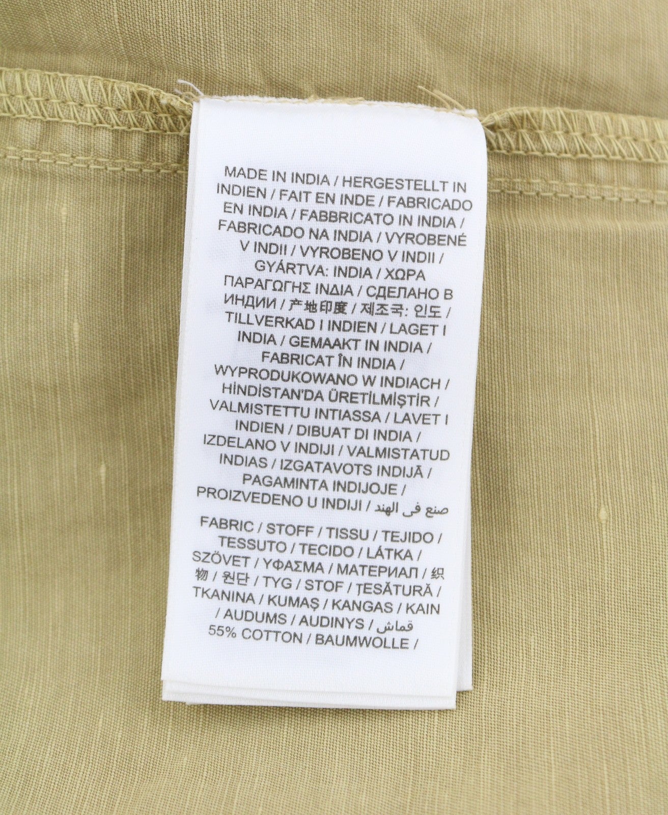 GANT GMNT Dyed Overshirt Men Jacket L Beige Linen Blend Button Light RRP170