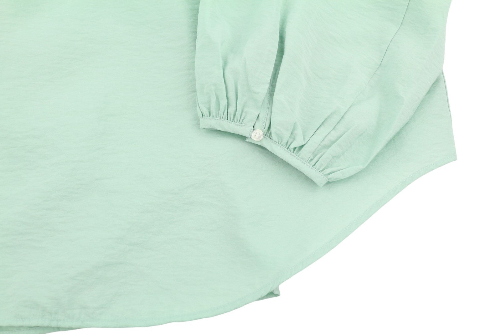 GANT Pop Over Women Blouse EU42 Porcelain Green V-Neck 3/4 Sleeve