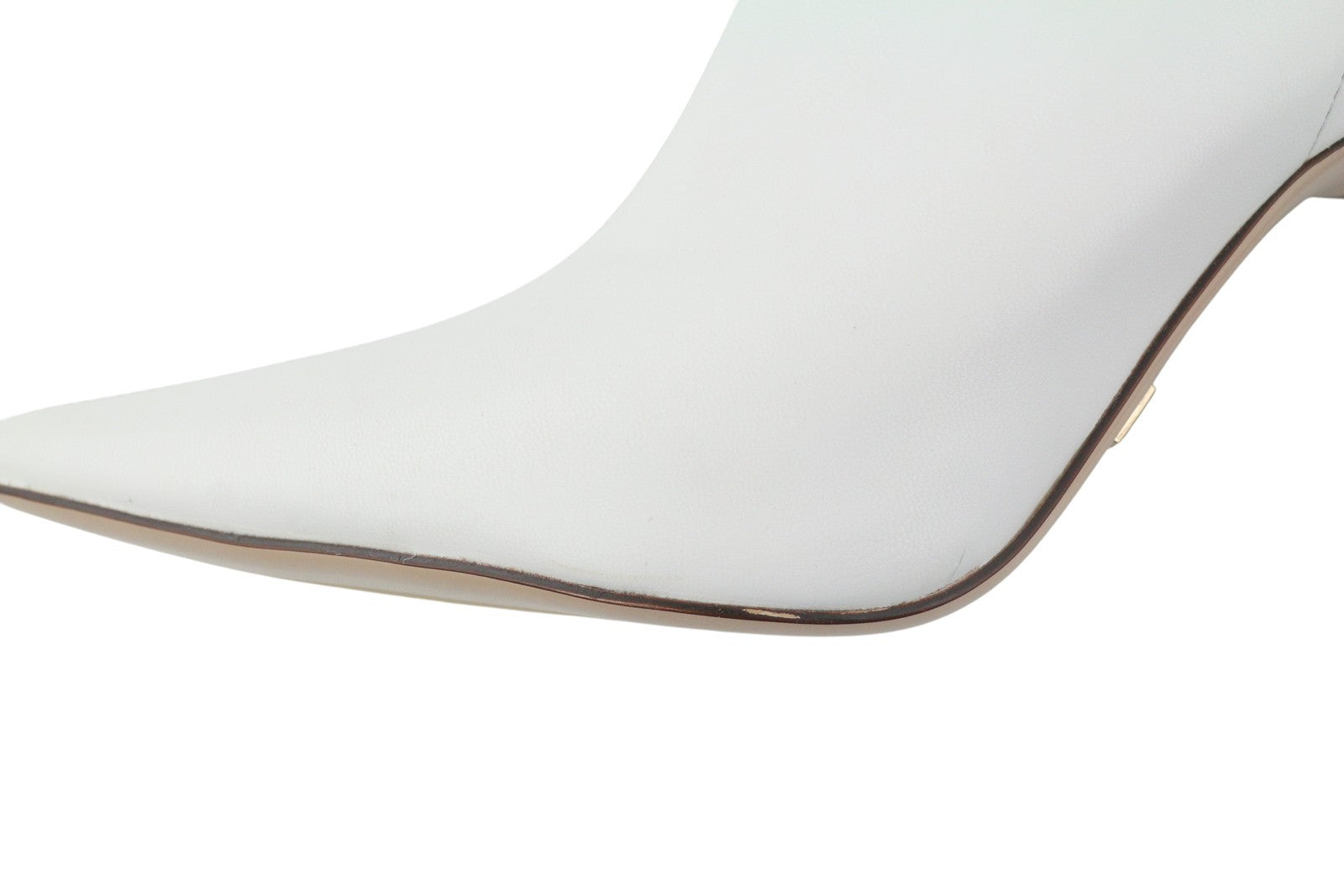 LOLA CRUZ Naf Women Boots EU38 White Eco Leather Pointed Heel RRP285