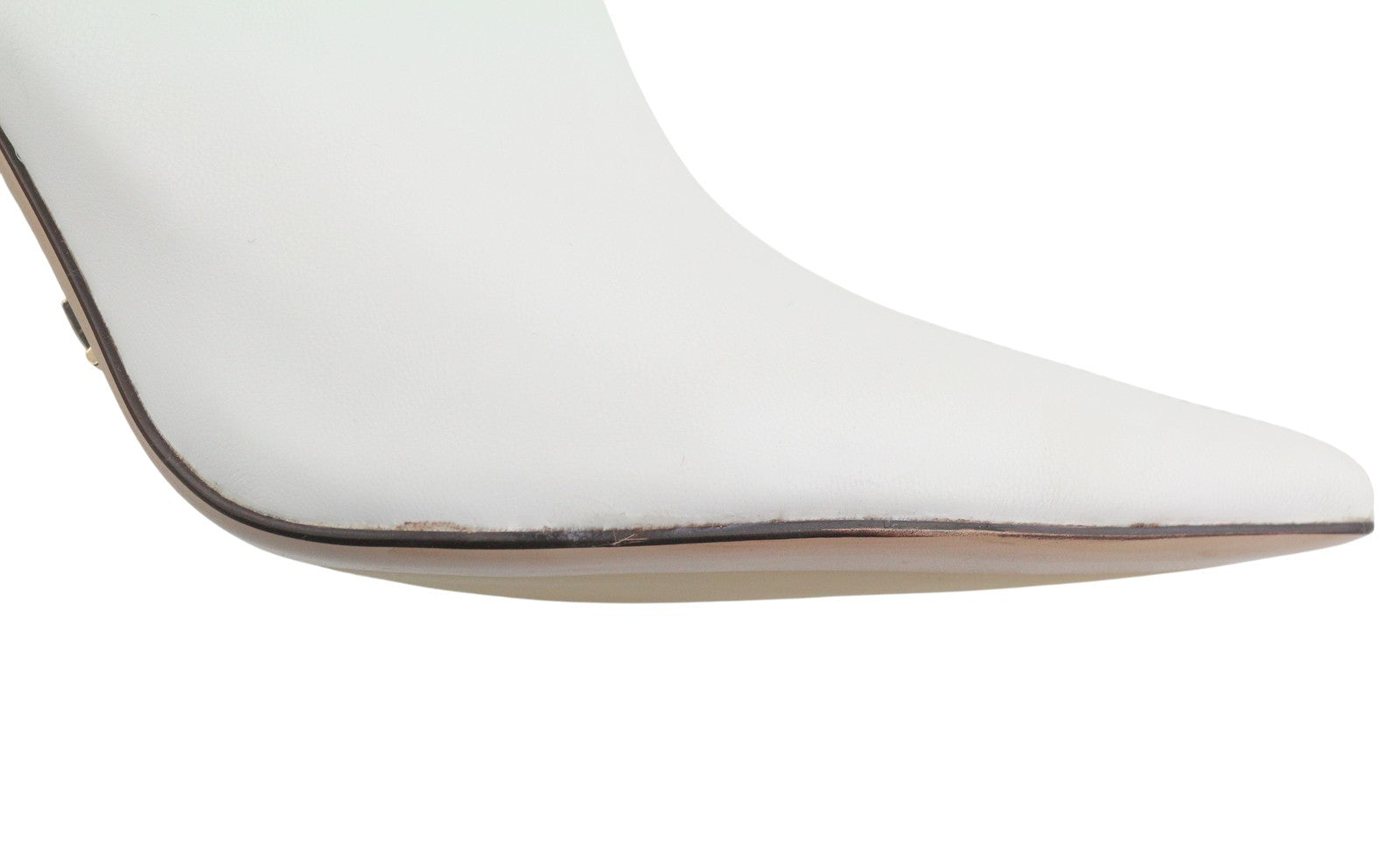 LOLA CRUZ Naf Women Boots EU38 White Eco Leather Pointed Heel RRP285