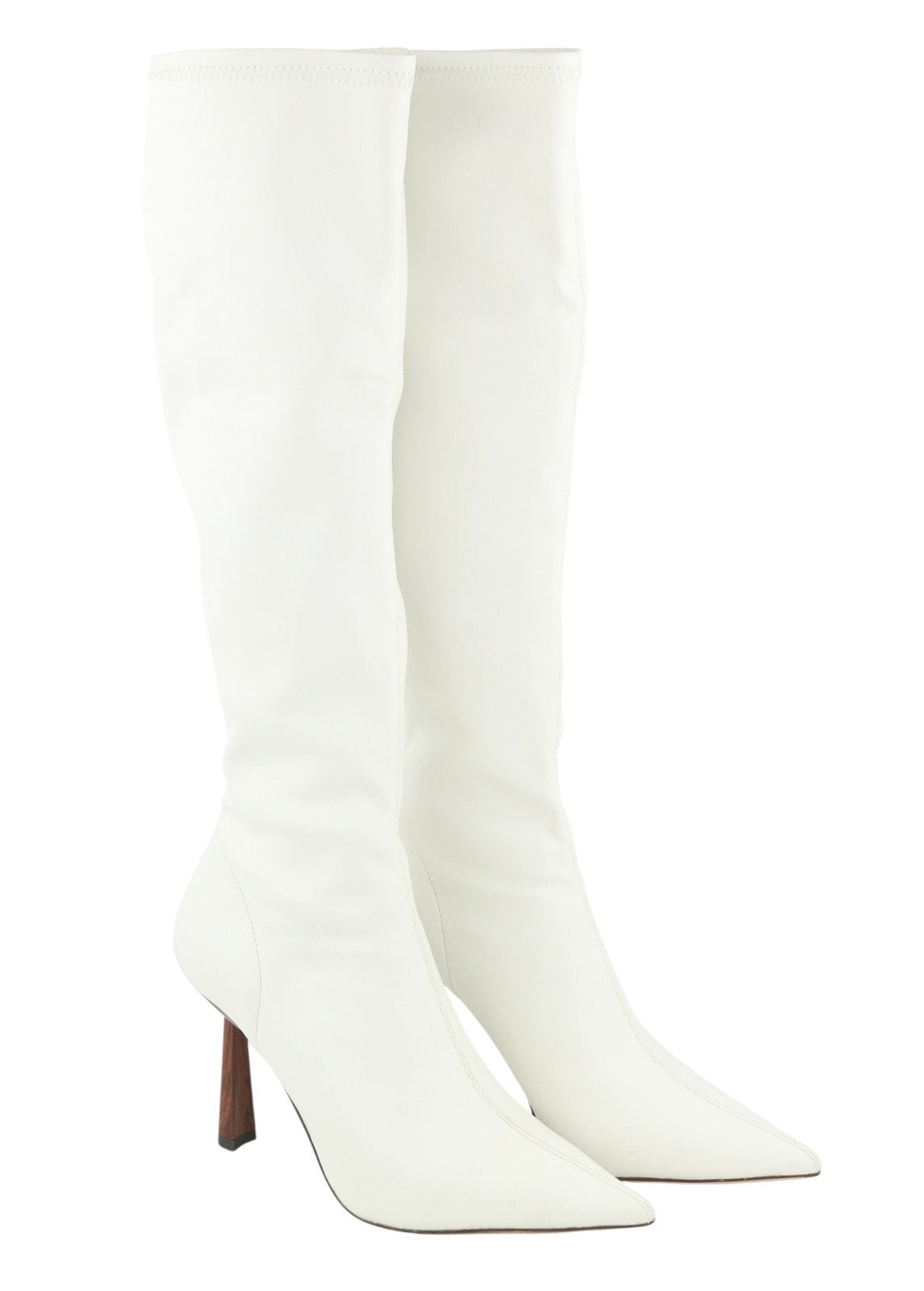 LOLA CRUZ Naf Women Boots EU38 White Eco Leather Pointed Heel RRP285