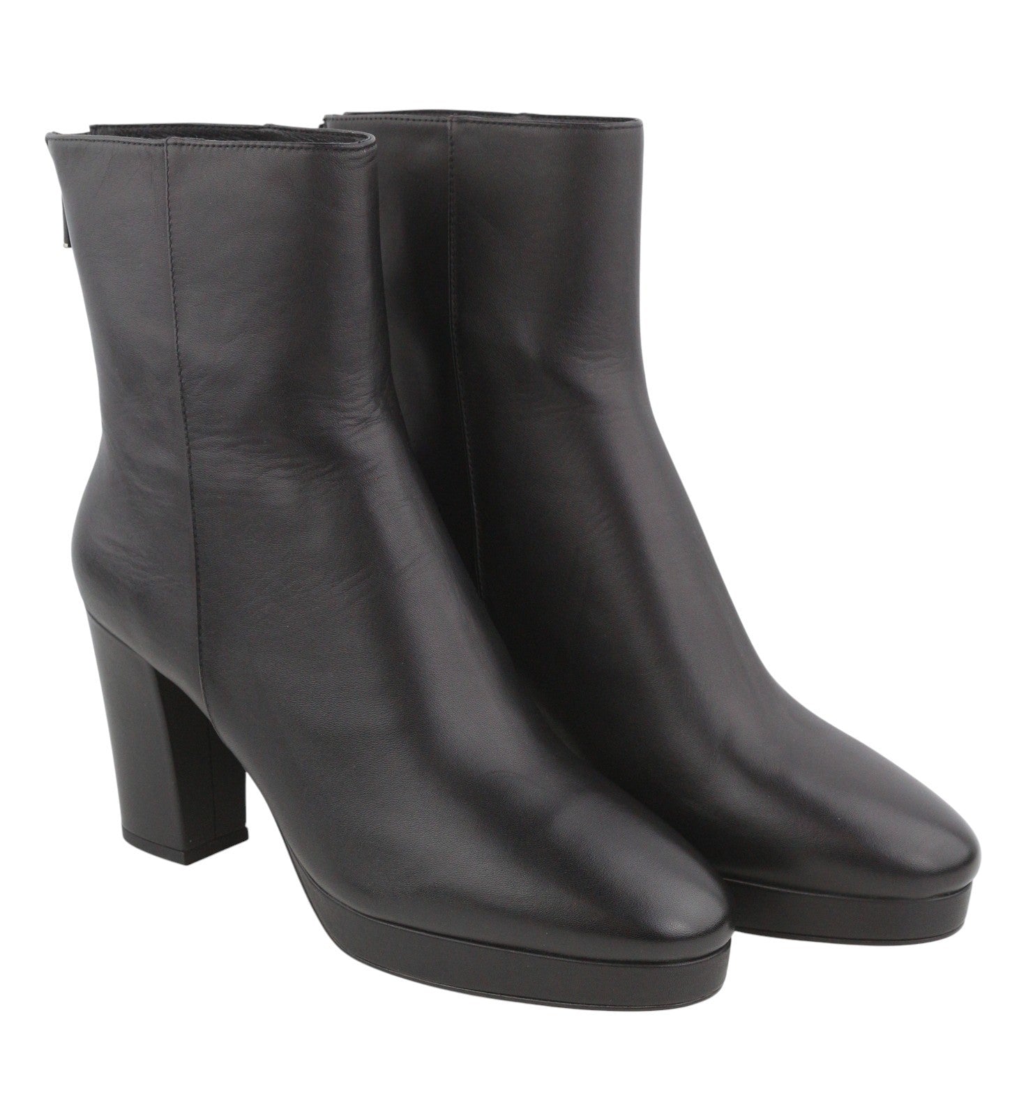 LOLA CRUZ Kaus Women Boots EU41 Black Leather Almond Toe Heeled Zipper