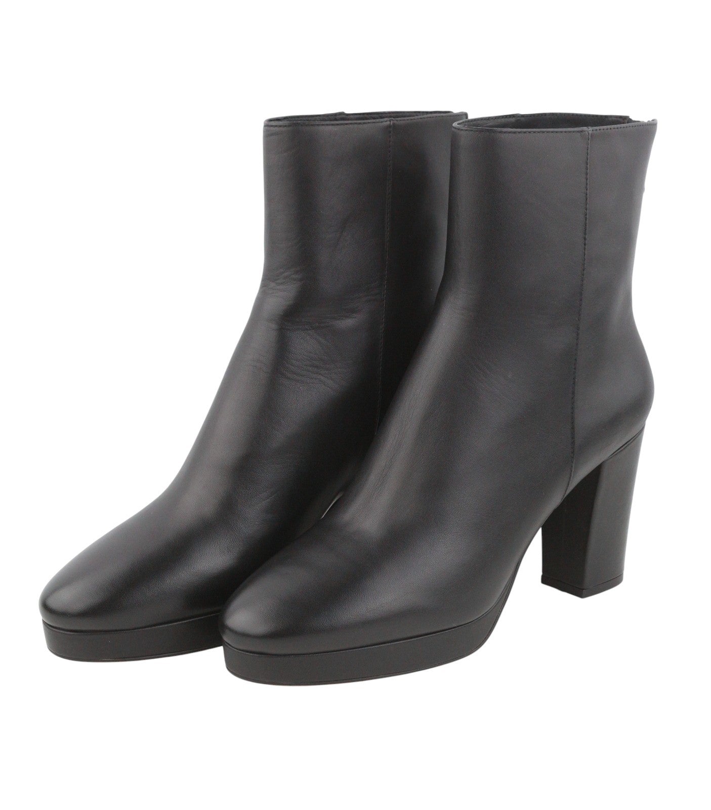 LOLA CRUZ Kaus Women Boots EU41 Black Leather Almond Toe Heeled Zipper