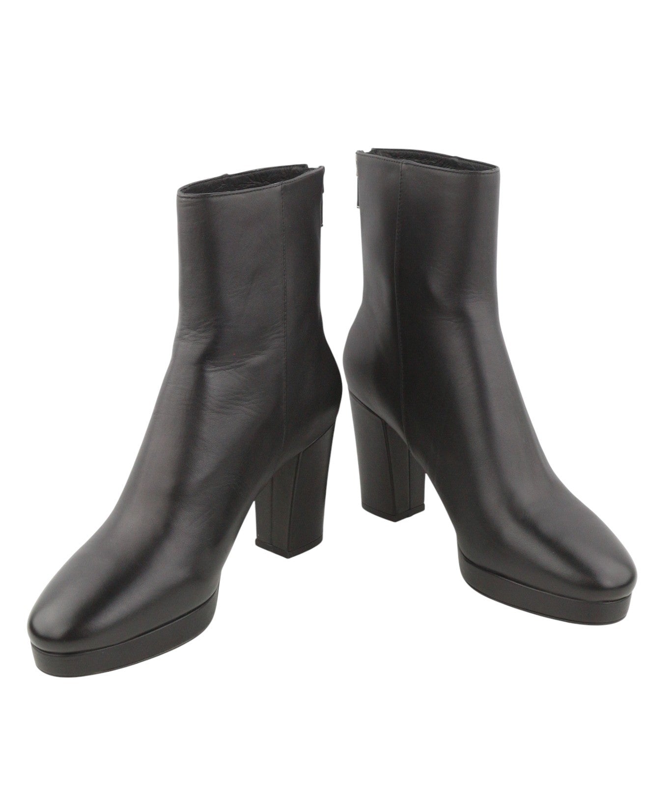 LOLA CRUZ Kaus Women Boots EU41 Black Leather Almond Toe Heeled Zipper