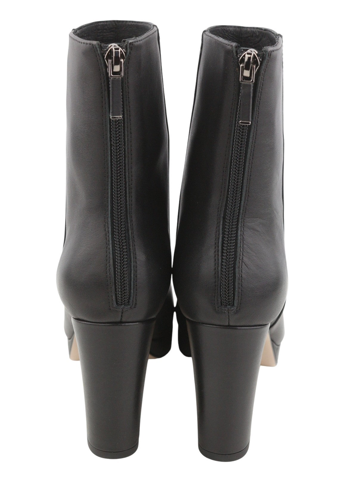 LOLA CRUZ Kaus Women Boots EU41 Black Leather Almond Toe Heeled Zipper