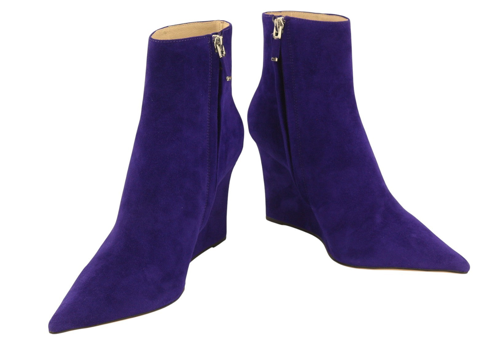 LOLA CRUZ Renes Women Boots EU38 Blue Suede Platform Pointed Heel RRP245