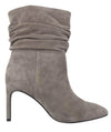Grey Leather Boots