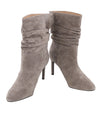 Grey Leather Boots