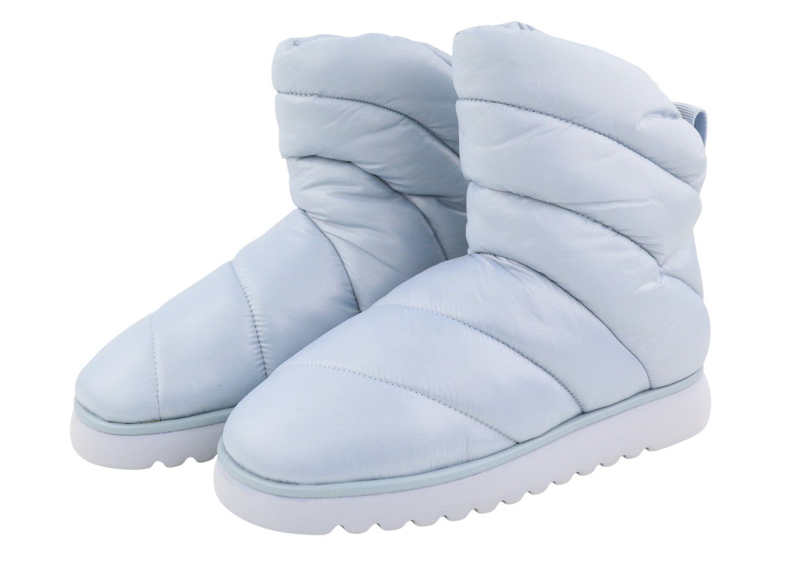 BIBI LOU Women Boots EU37 Light Blue Quilted Padded Ankle Winter RRP165