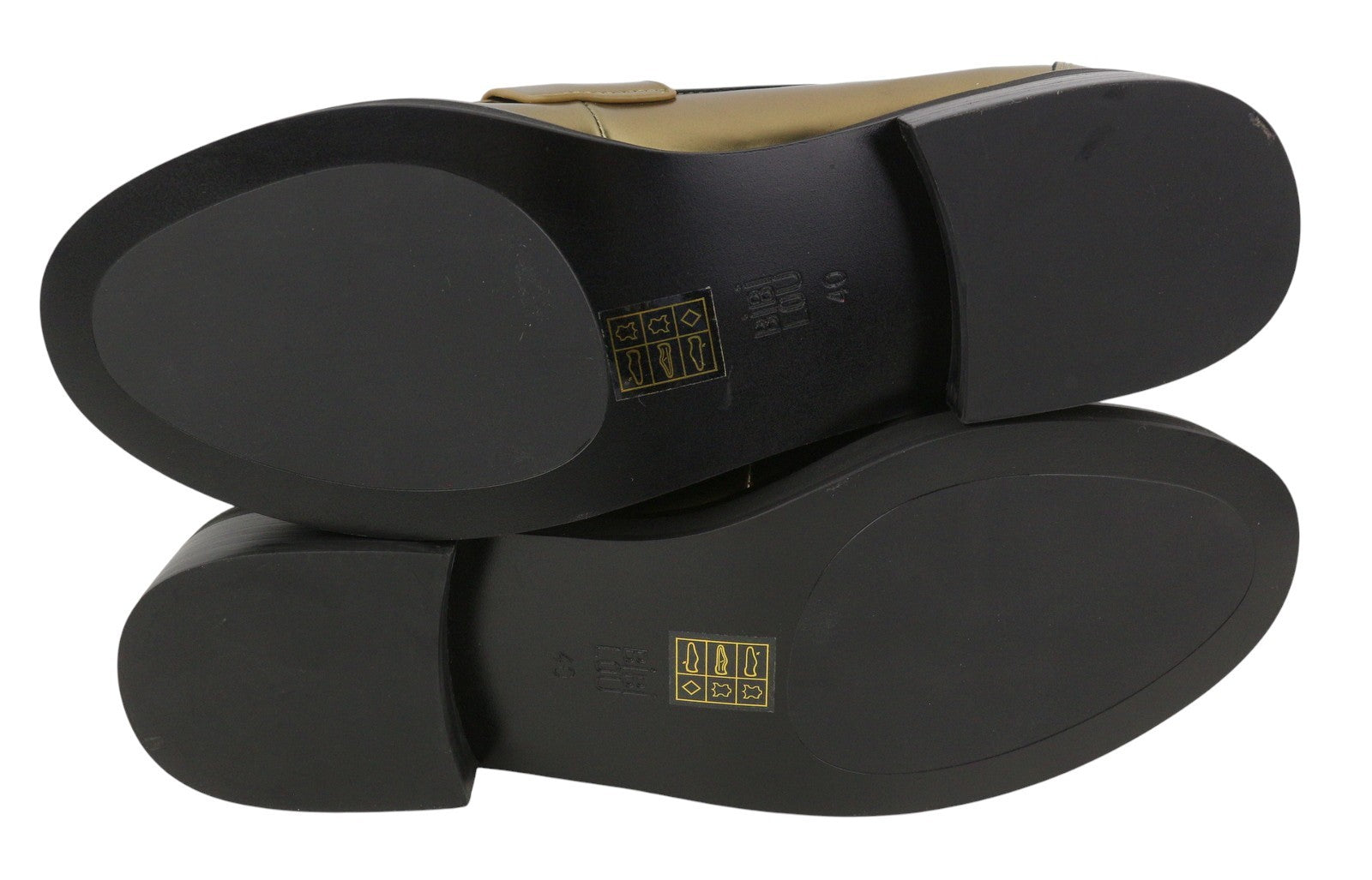 BIBI LOU Jaya Women Flats EU40 Gold Leather Chunky Slip On RRP199
