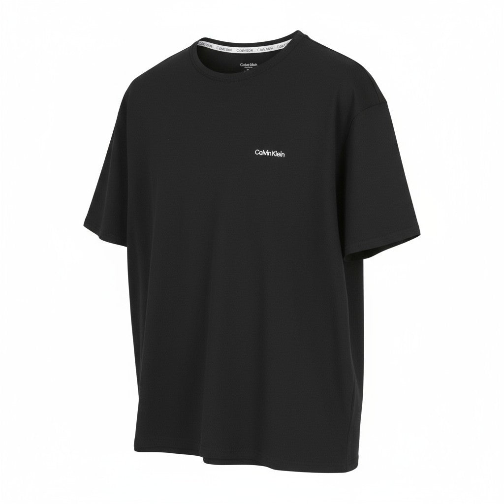 Schwarzes Baumwoll-T-Shirt