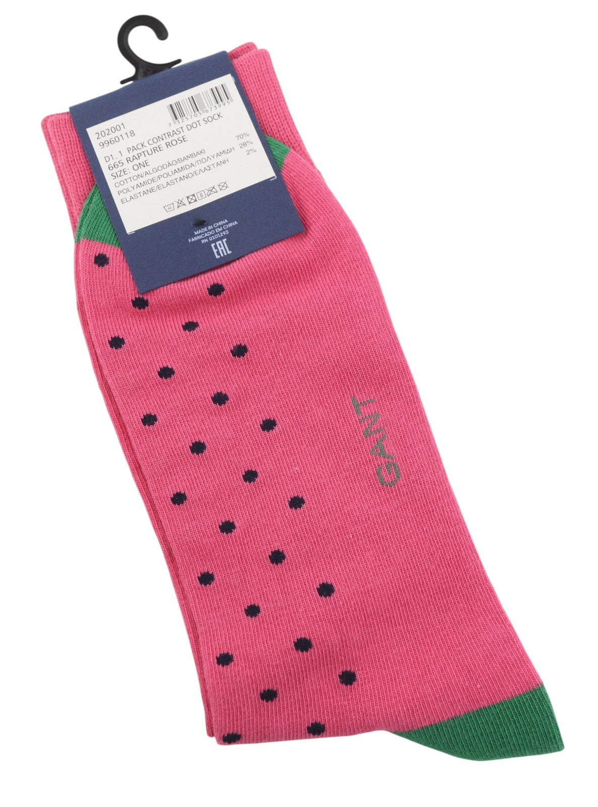 GANT Contrast Dot Men Socks OS Rapture Rose Knit Stretch Unisex