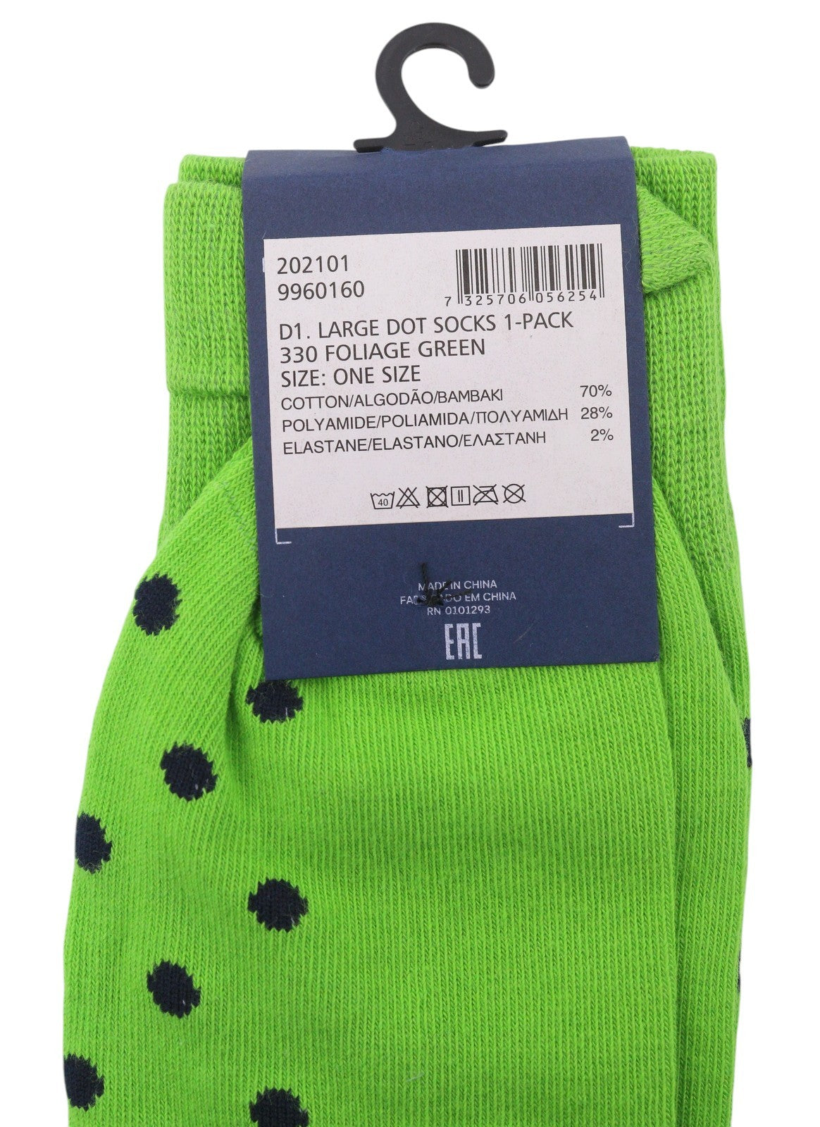 GANT Large Dot Men Socks OS Foliage Green Knit Stretch Unisex